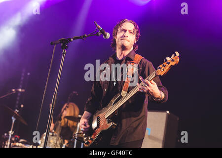 Matlock, Derbyshire, UK.  28. Juli 2016. James Skelly, Paul Duffy, Nick Power, Ian Skelly und Paul Molloy von The Coral Höchstleistungen YNOT Festival, Matlock, 2016 Credit: Myles Wright/ZUMA Draht/Alamy Live News Stockfoto