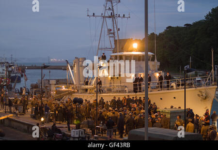 Weymouth, Dorset, UK. 28. Juli 2016. Dreharbeiten zu Dünkirchen in Weymouth, Dorset Credit: Frances Underwood/Alamy Live-Nachrichten Stockfoto