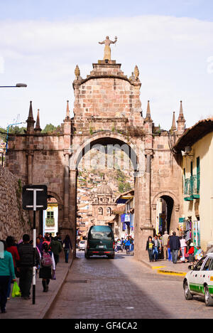 Santa Clara Tor in Cuzco Stockfoto