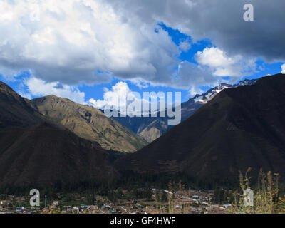 Pisac der peruanischen Dorf im Heiligen Tal der Inkas Stockfoto