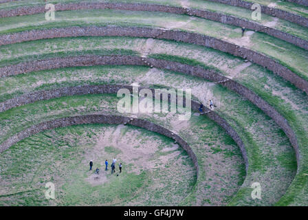 Die tiefste Stelle der kreisförmigen Terrassen von Moray Stockfoto