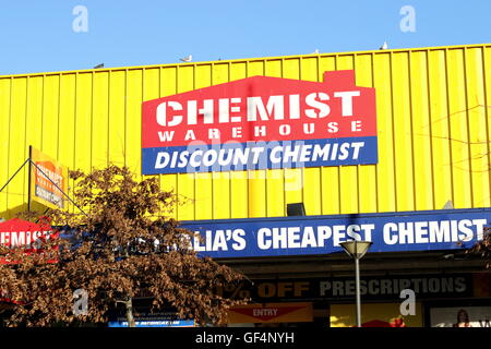 Chemiker Warehouse Discount Apotheke Shop Dandenong Victoria Australien Stockfoto