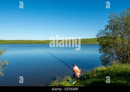 Mönchssee in Aubrac, Aveyron, Languedoc-Roussillon-Midi-Pyrénées, Frankreich, Europa Stockfoto