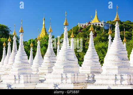 Sandamuni Pagode Stupas in Mandalay, Myanmar. Stockfoto