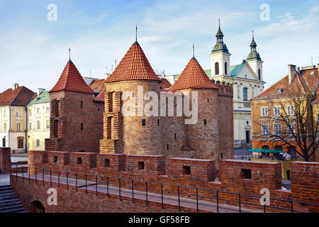 Warschau Barbican Stockfoto