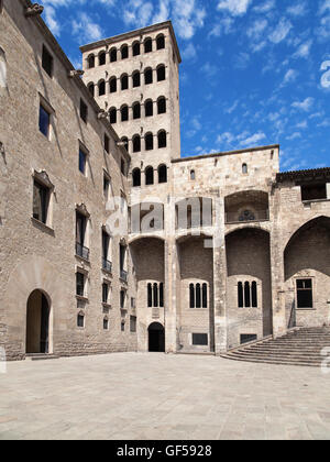 Grand Royal Palace in Barcelona, Katalonien, Spanien. Stockfoto