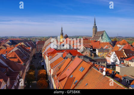 Bautzen in der Oberlausitz Stadtansicht - Stadtbild Bautzen im Oberlausitz, Deutschland Stockfoto