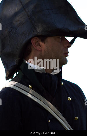 Historisches Reenactment der Schlacht von Napoleon genannt "dei Camolli" statt 16. April 1809 Villa Correr Dolfin Porcia - Pordeno Stockfoto