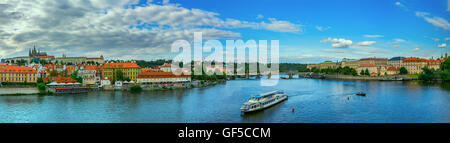 Prag, Tschechische Republik - 4. September 2015: Panorama von Prag Stockfoto