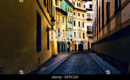 Prag, Tschechische Republik - 4. September 2015: nächtlichen Straßen von Prag. Prag ist die Hauptstadt und größte Stadt der Tschechischen Repub Stockfoto