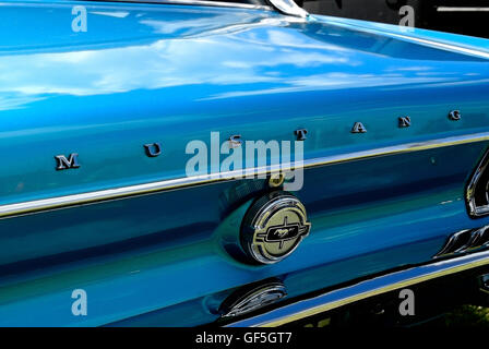 Ein baby blau Ford Mustang Stockfoto