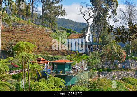 Botanische Gärten und Café am Monte in der Nähe von Funchal, Madeira, Portugal Stockfoto