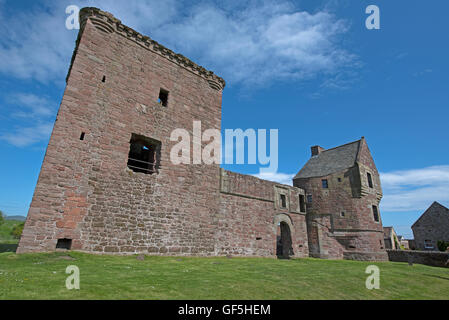 Burleigh Castle einst die Heimat der Balfour-Dynastie geplante Ancient Monument in der Nähe von Milnathort Perthshire Schottland. SCO 10.977. Stockfoto