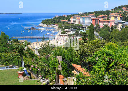 Atemberaubender Panoramablick von Portoroz, Slowenien Stockfoto