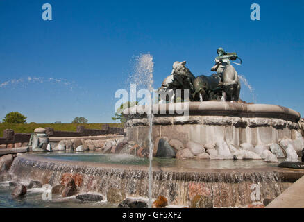 Kopenhagen, Dänemark - Gefion-Brunnen, entworfen von Anders Bundgaard(1864-1937) abgeschlossen im Jahr 1908. Stockfoto