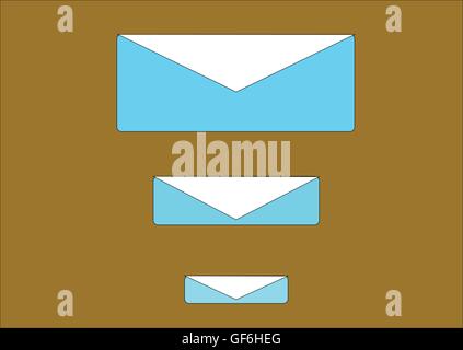 drei Postumschlag Stock Vektor