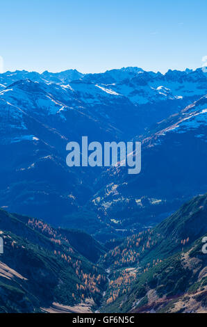 Panorama der Lechtaler Alpen aus dem Berghang des E5, Nord-Tirol, Österreich Stockfoto