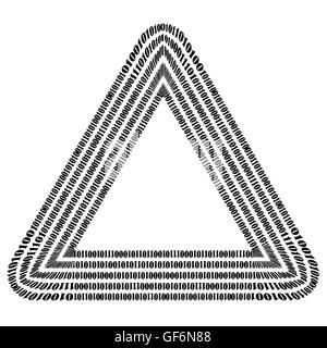 Binär-Code Dreieck. Zahlen-Konzept. Stockfoto
