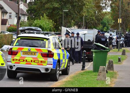 Englische Polizei-Einsatz in Surrey Stockfoto