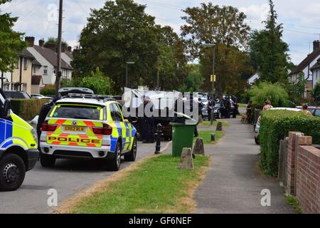 Englische Polizei-Einsatz in Surrey Stockfoto
