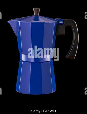 Blaue Kaffee Kaffeemaschine Stockfoto