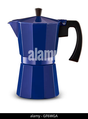 Blaue Kaffee Kaffeemaschine Stockfoto