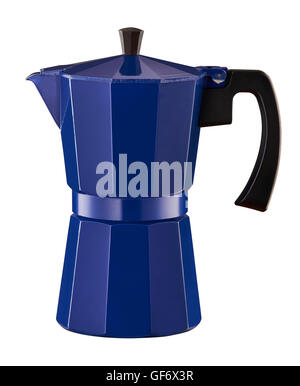 Blaue Kaffee Kaffeemaschine Stockfoto