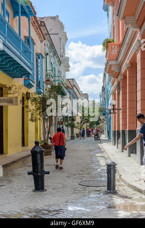 Straßenszene in Alt-Havanna (La Habana Vieja), Kuba Stockfoto