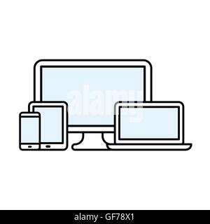 [EPS10] Anzeige Geräte Symbol Vektor-Illustration responsive Design für die Präsentation Stock Vektor