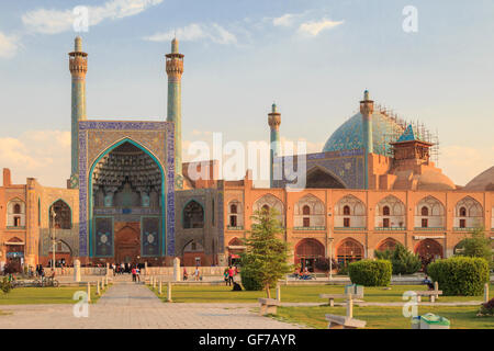 Shah Moschee aka Imam-Moschee in Naqsh-e Jahàn Square bei Sonnenuntergang, Isfahan, Iran Stockfoto