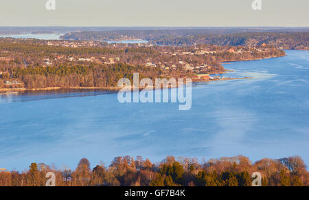 Luftaufnahme des Stockholmer Schären Schweden Skandinavien Stockfoto