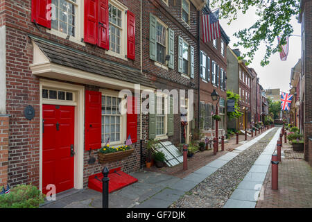 Elfreth Gasse Philadelphia USA Stockfoto