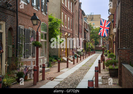 Elfreth Gasse Philadelphia USA Stockfoto