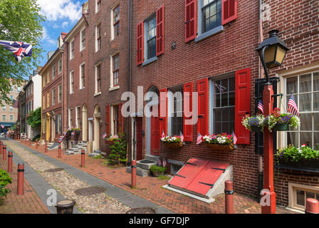 Elfreth Gasse Philadelphia USA Stockfoto