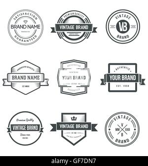 Oldtimer Marke Abzeichen Stock Vektor