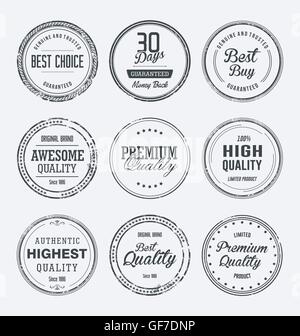 Vintage Qualität Briefmarken Stock Vektor