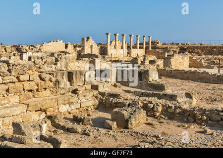 Ruinen von archäologischen hellenistische und römische Stätte in Kato Paphos in Zypern. UNESCO-Weltkulturerbe. Stockfoto
