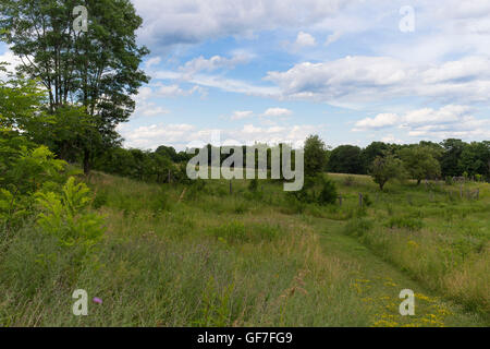 Das Gelände des Frederic Edwin Church am historischen Ort Olana, Hudson River Valley, NY Stockfoto