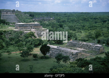 Maya-Zivilisation. Uxmal Stadt. Puuc-Region. Yucatan. Mexiko. Stockfoto