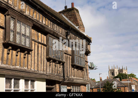 Großbritannien, England, Norfolk, King's Lynn, Bridge Street, Holzkonstruktion Grönland Fischerei Kneipe in Walfang-Altstadt Stockfoto