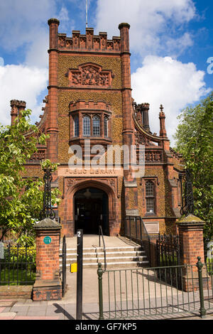 Großbritannien, England, Norfolk, King's Lynn, St James' Road, Bibliothek, gebaut von Philanthrop Andrew Carnegie Stockfoto