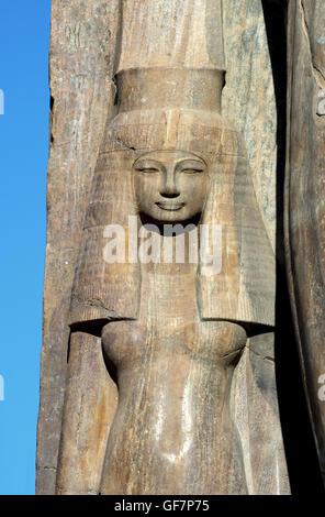 Quarzit-Statue von Teje oder Teye Frau des Pharao Amenophis III, XVIII ° dyn. vor kurzem entdeckte Kom El Hetan, Luxor Stockfoto