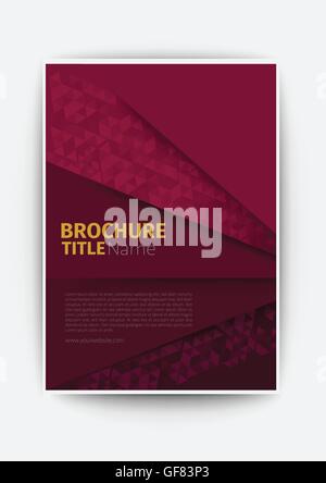Broschüre Flyer dunkel Magenta moderne Vektor abstrakte Broschüre / Buch / Flyer Design-Vorlage Business design Layout-Vorlage im A4 Stock Vektor
