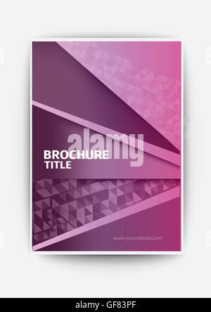 violette moderne Flyer Design-Layout-Vorlage im A4-Format, Vector abstrakte Broschüre Buch Design Vorlage Business Broschüre Stock Vektor