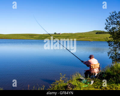 Mönchssee in Aubrac, Aveyron, Languedoc-Roussillon-Midi-Pyrénées, Frankreich, Europa Stockfoto