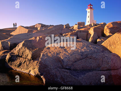 Peggys Peggy Peggys Peggies Punkt Cove Leuchtturm, Nova Scotia, Kanada Stockfoto