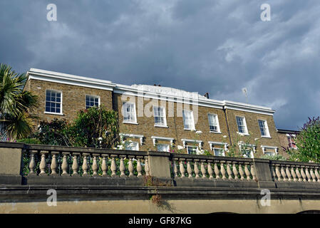 St. Helena Terrace, aufgeführten Zeitraum Häuser Richmond Riverside Surrey England Großbritannien UK Stockfoto