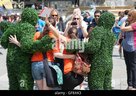 Straßenmusik Festival Trafalgar Square London England UK Europa Stockfoto