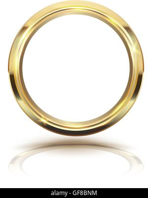 Goldener Kreis auf weißem Hintergrund zu isolieren. Vektor-Illustration. Stock Vektor