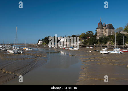 Hafen von Pornic, Loire Atlantique, Frankreich Stockfoto
